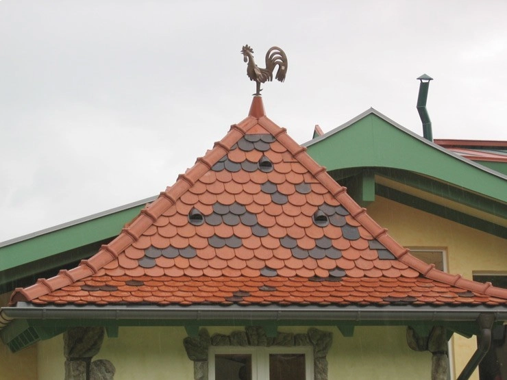 Dach mit Wetterhahn